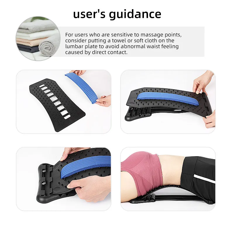 Wholesale Back Stretcher Lower Back Pain Relief Device with Magnet  Multi-Level Back Massager Lumbar Support Stretcher Spine Deck From  m.