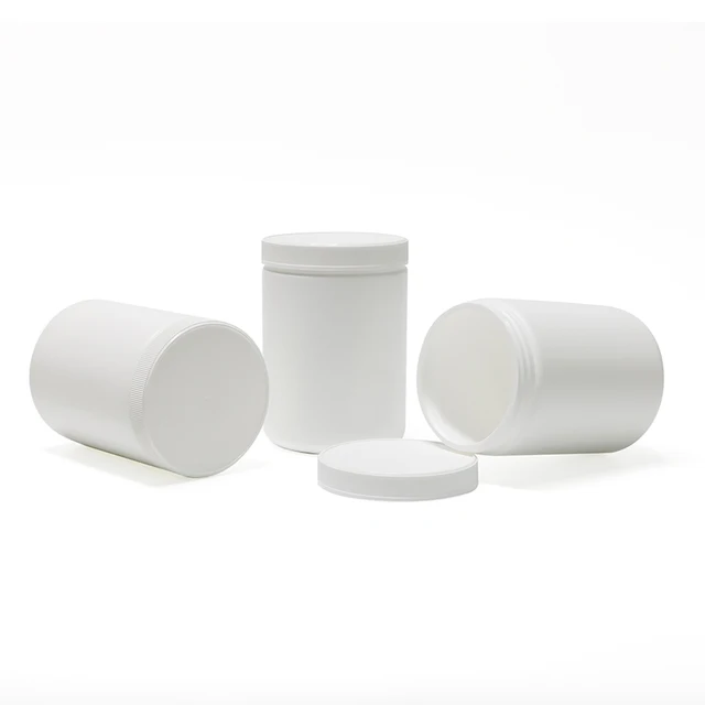 White HDPE Jar 700ml with Leak Proof Seal for Health Food Packaging