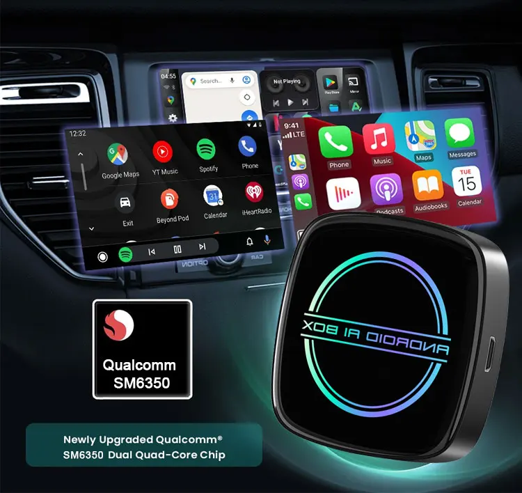 WOOBOOBOX Gt8d Qualcomm 6350 Car Play Aibox カーペイ GPS Android