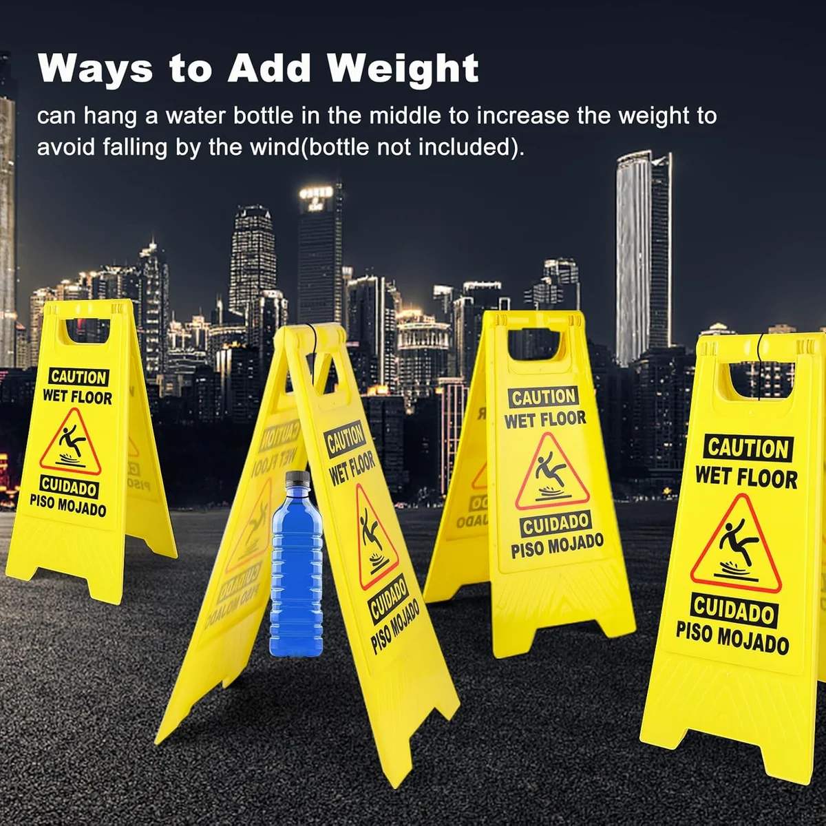 Collapsible Outdoor Flip Portable Safety Black Color Wet Floor Sign ...