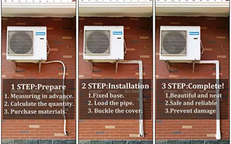 High Quality Plastic Flexible Air Conditioner Pvc Cable Trunking Slim