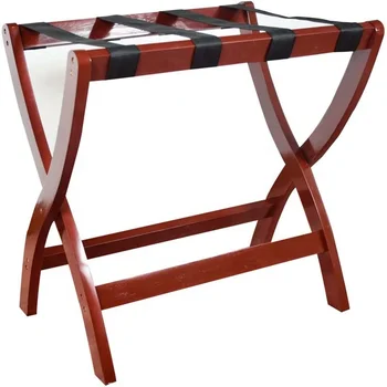 New Arrival Hotel Bamboo Folding Shelf Wooden Luggage Rack With Shoes Rack Stand