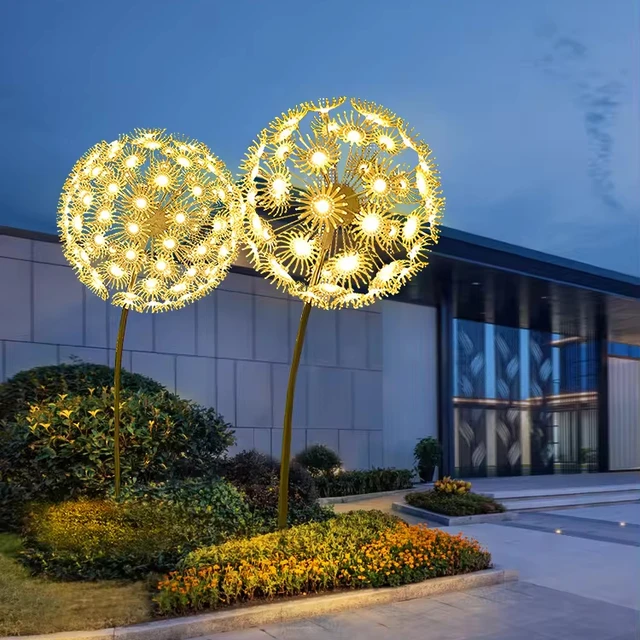 Outdoor Garden Dandelion Lights LED Electric Landscape Path Lighting Waterproof for Backyard Park Christmas Party Decoration