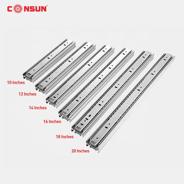 Furniture Hardware Fittings Full Extension Ball Bearing  Channel undermount  Kitchen Drawer Slides