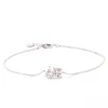 Pulsera de oro blanco de 18 quilates con diamantes moissanita.