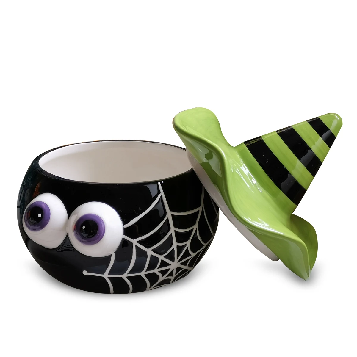 Bol à Bonbons D'Halloween Pot à Citrouille Avec Couvercle Pot à Thé En Céramique En Forme De Citrouille Pot à Bonbons Portable Bol à Bonbons Collation Action De Grâce Fête D'Halloween Chandelier