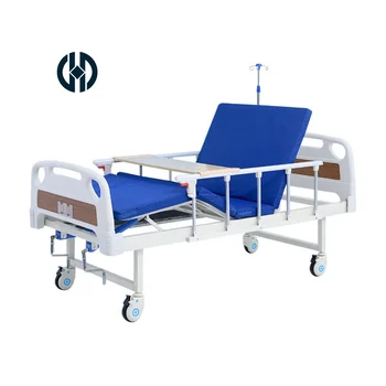 Manhua 2 Crank Manual Medical Patient Hospital Bed Adjustable Nursing 