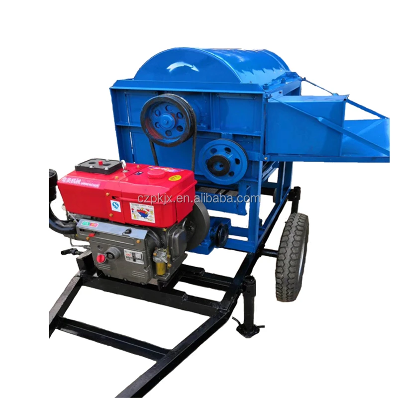 90型振動ふるい脱穀機ディーゼルモバイル大豆脱穀機稲麦脱穀機