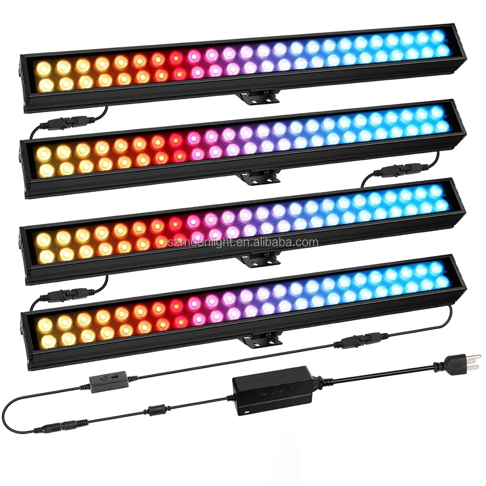 35W Adjustable Linear RGB Lighting Stage Lights IP65 Waterproof with Remote Control Wedding Stage Hotel Wall Wash Lights