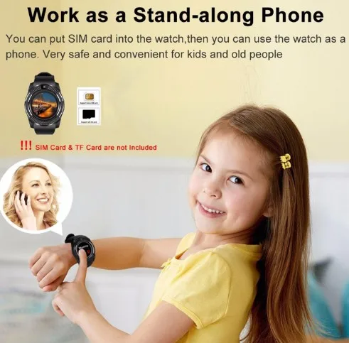 Fashion Pedometer 2g Sim Card Camera Watch Color Display Waterproof Device Wrist Smart Watch V8 Smartwatch for Android Ios