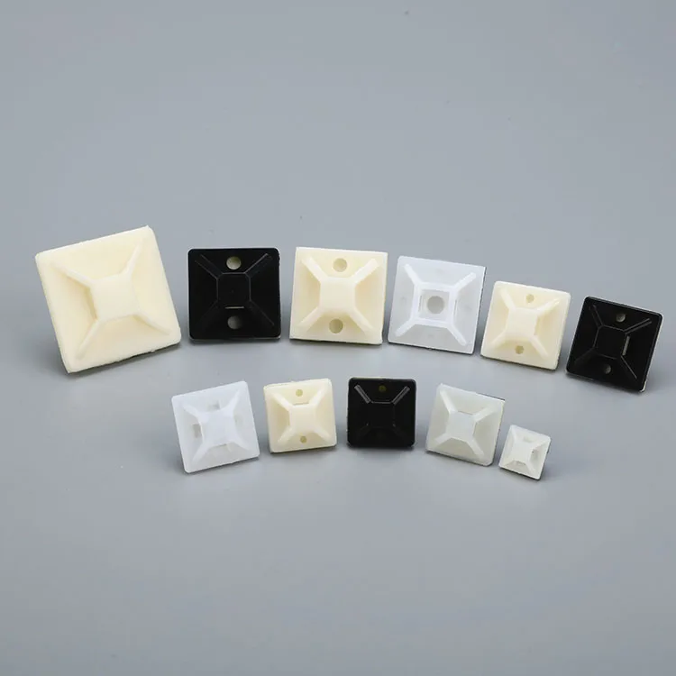 Good Quality Nylon Strongly Self Adhesive Wire Management Clips Clamp Wall Fixing Organizer Holders Pads plastic Cable Ties bas