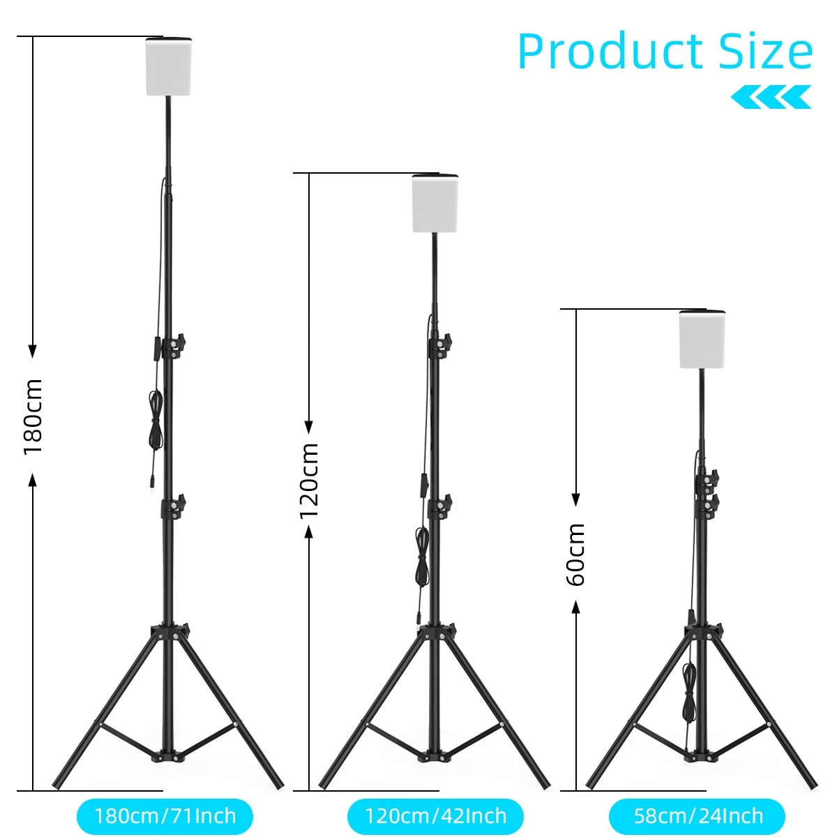 Lampelumen Led Light with Stand Height Adjustable Metal Camping White IP67 70 Led Light for Camping Big Space DC 5V No MOQ 50000