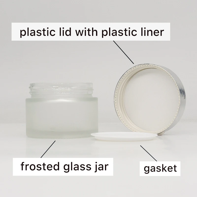 Glass Cream Clear Eco Friendly Cosmetic Containers And Packaging 2 Oz 100ml Glass Jars With