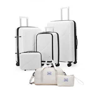 custom logo The New PP Suitcase Is a Business Travel and Leisure Trolley case with Swivel Wheels and a Large Capacity That Can Be Expanded