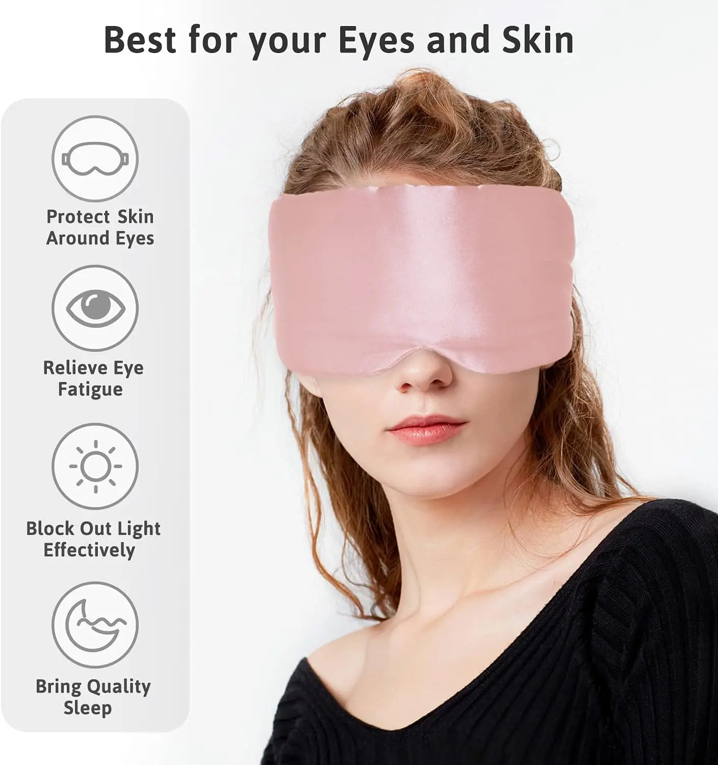 Custom Logo Silk Sleep Mask For Side Sleeper Eye Mask Sleeping For