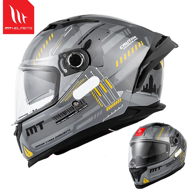 MT Axxis 2024 Full Face Motorcycle Helmet with Dual