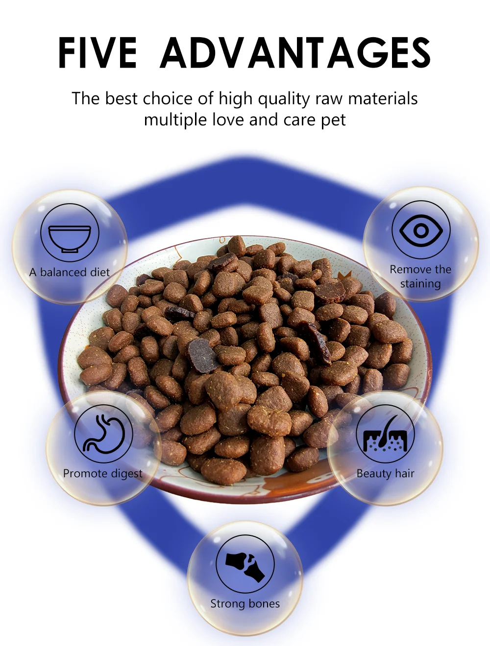 Oem Odm Low Allergic Nutritive Lecithin Added Dry Wholesale Bulk 50kg Dry Dog Food For All