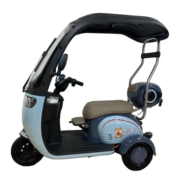 China Factory cheap electric tricycle closed passenger tricycle 3 wheel motorcycle 11 mobile scooter 3 wheel open 501-800W