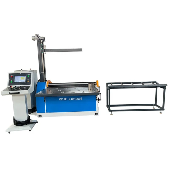 Full servo driven CNC automatic push-out 4-roller sheet metal  mini bending rolls sheet rolling machine for light gauge