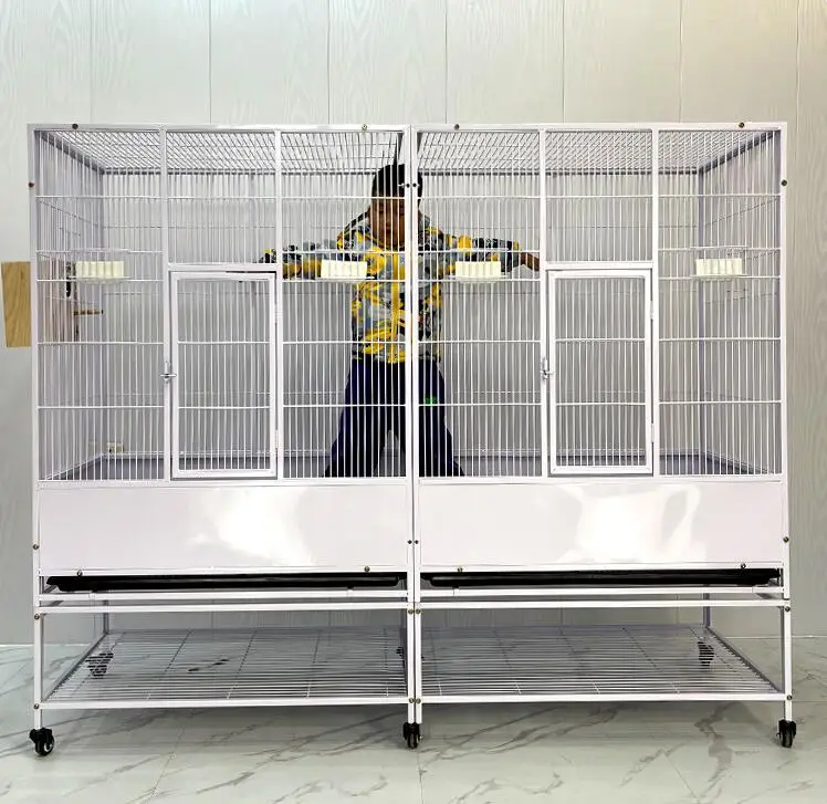 Picture of Very Large White Outdoor Parrot Cage & Bird Aviary - Customizable Oem