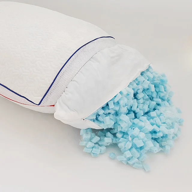 Orthopedic 100% Shredded Memory Foam Pillow Washable and Removable Cover for Bed & Hotel Furniture Foam