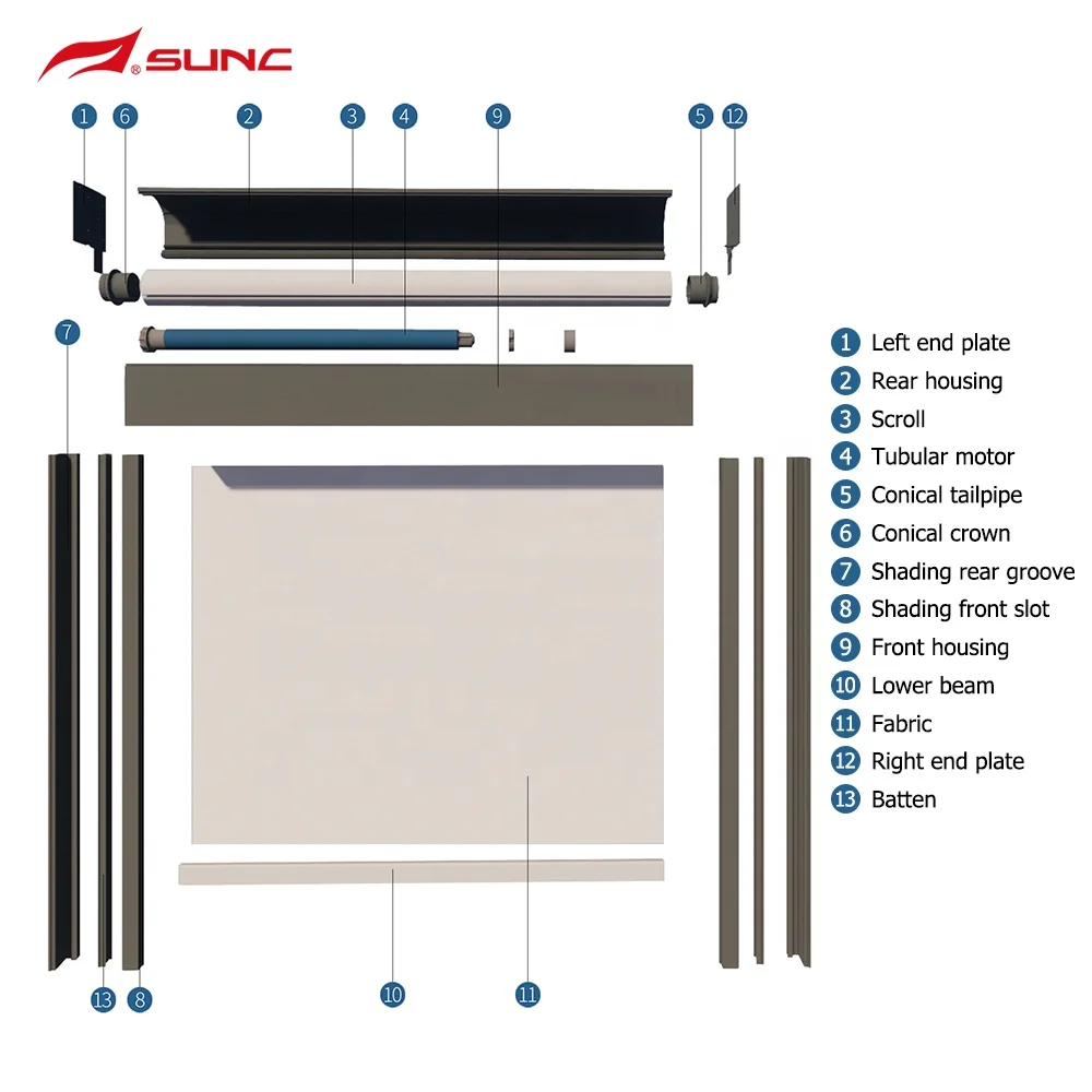 China Motorized Patio Screen Fly Screen Mesh Automatic Retractable Zip Track Screen