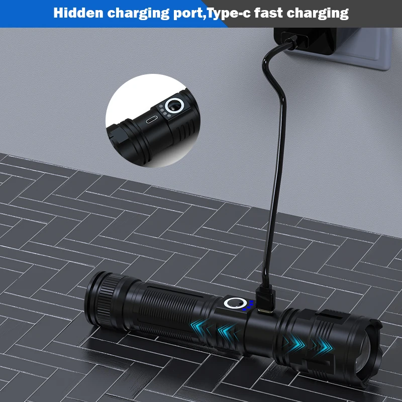 20 Вт белый лазерный фонарик 26650 с батарейным питанием перезаряжаемый светодиодный тактический для