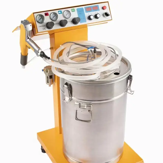 electrostatic epoxy polyester powder plastic Metallized coating painting spraying paint spray machine gun machinery