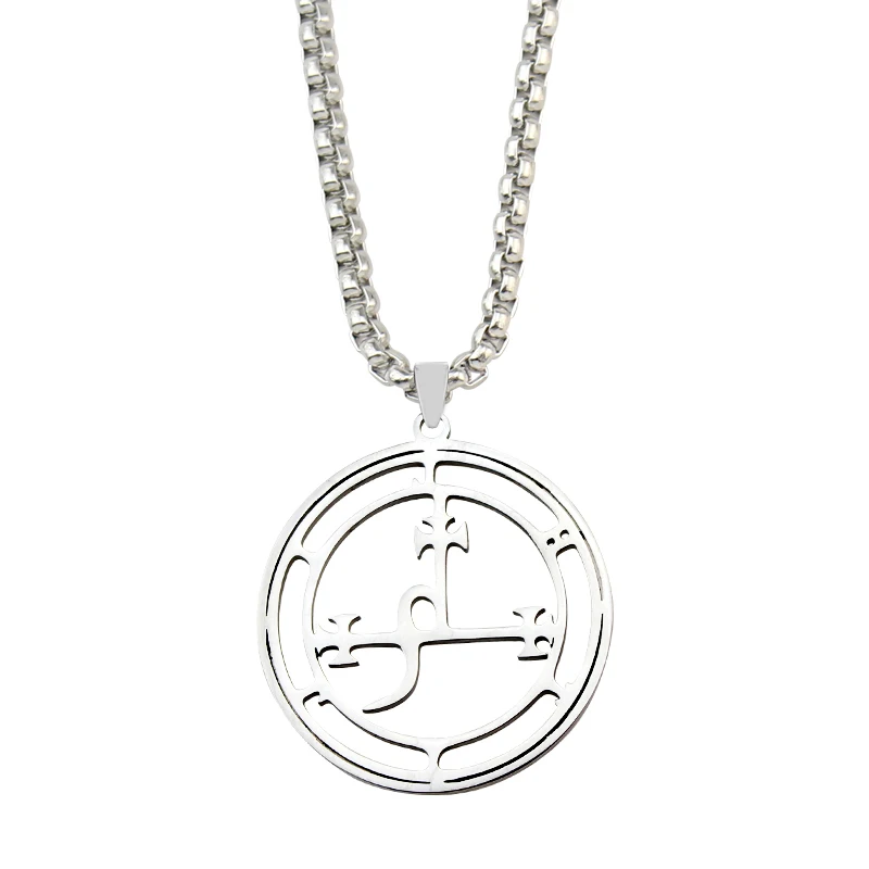 Stainless Steel Demon Seal Necklace Men 