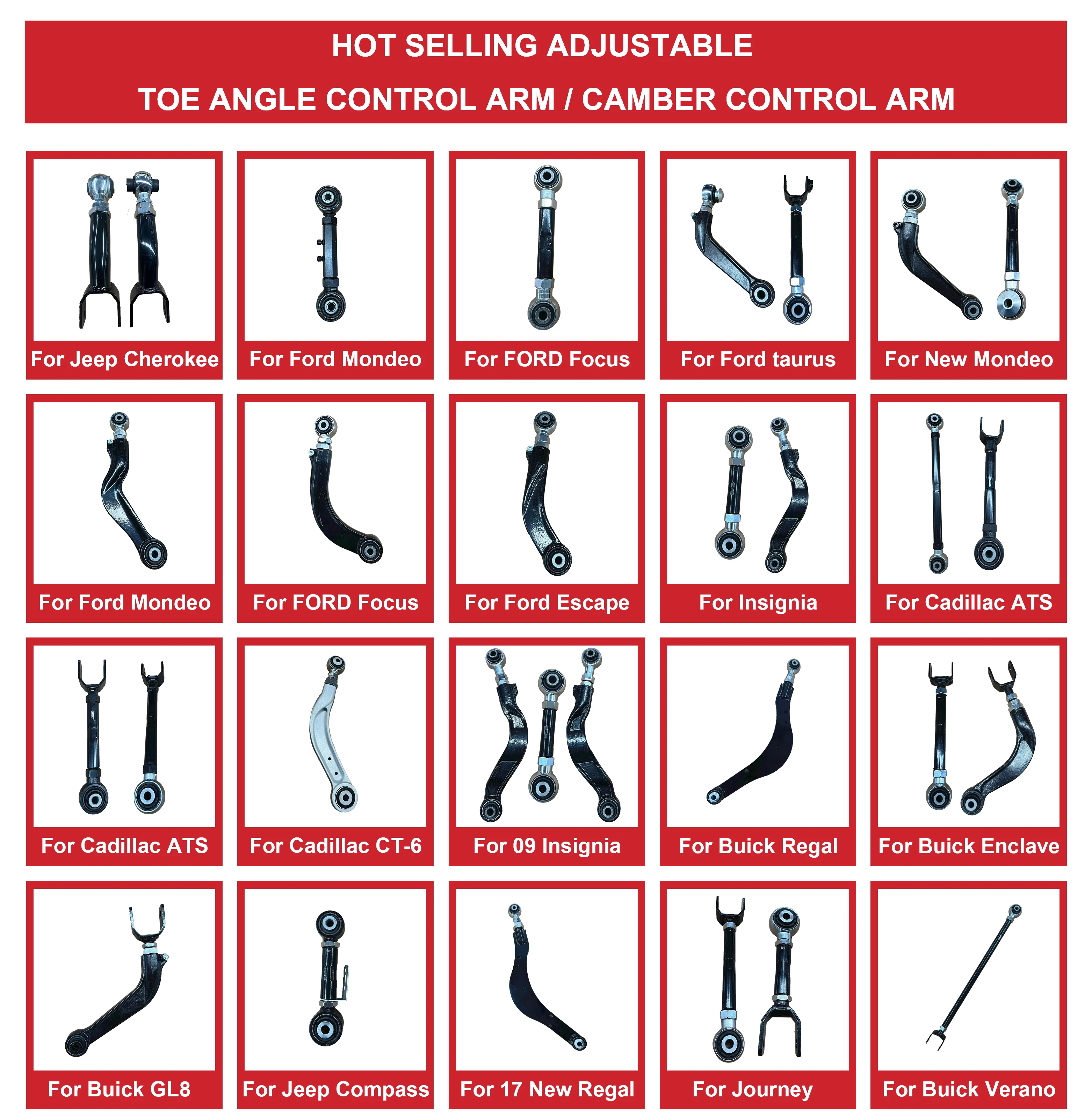 product set of steel adjustable rear camber toe arms for dodge caliber 07 12 jeep compass patriot 07 15-7