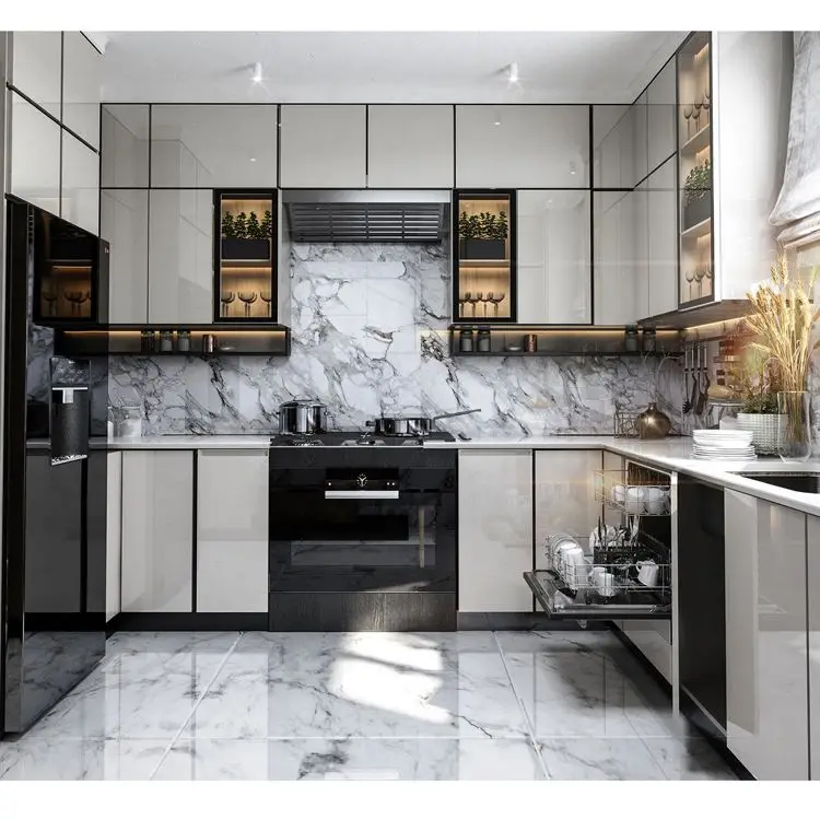 Modular Modern Euro Stylet Bar Turkey Kitchen Cabinet With Tv