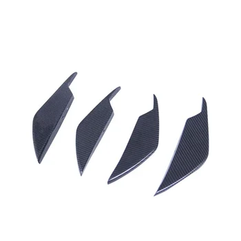 4 PCS Dry Carbon Fiber Front Bumper Trims For BMW G80 G82 G83 M3 M4 AC Style Front Bumper Canards 2020-2023