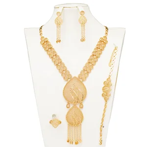 New Product Ideas 2023 Wedding Jewellery Set United Arab Emirates Gold Plated Pendants for Jewelry Making
