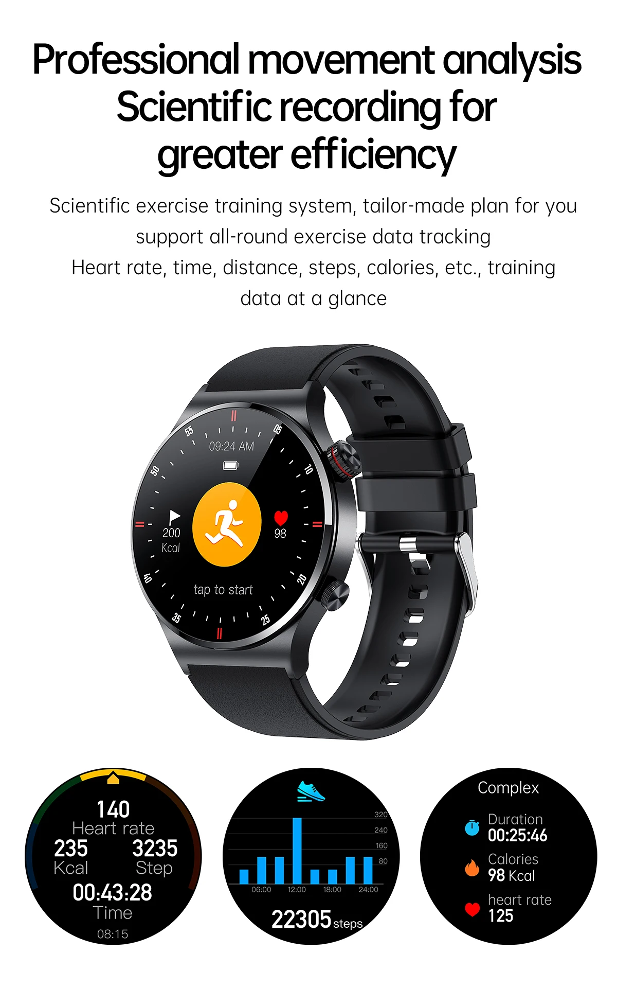 QW33 New Sport Tracker Wearable Devices relogio Smart watch Men Full Touch Screen Smart Watch japan Bt Call Heart Rate Monitor