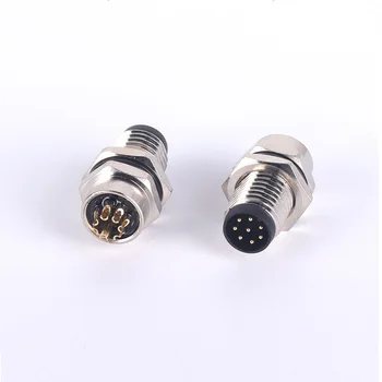 Factory Price 8mm Circular Connector, Male Waterproof M8 8Pin Panel Mount Connector