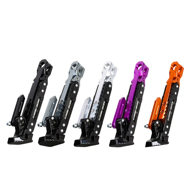 Motorcycles aluminum Alloy Modification Kickstand Adjustable foot stand resistant side Support Bracket