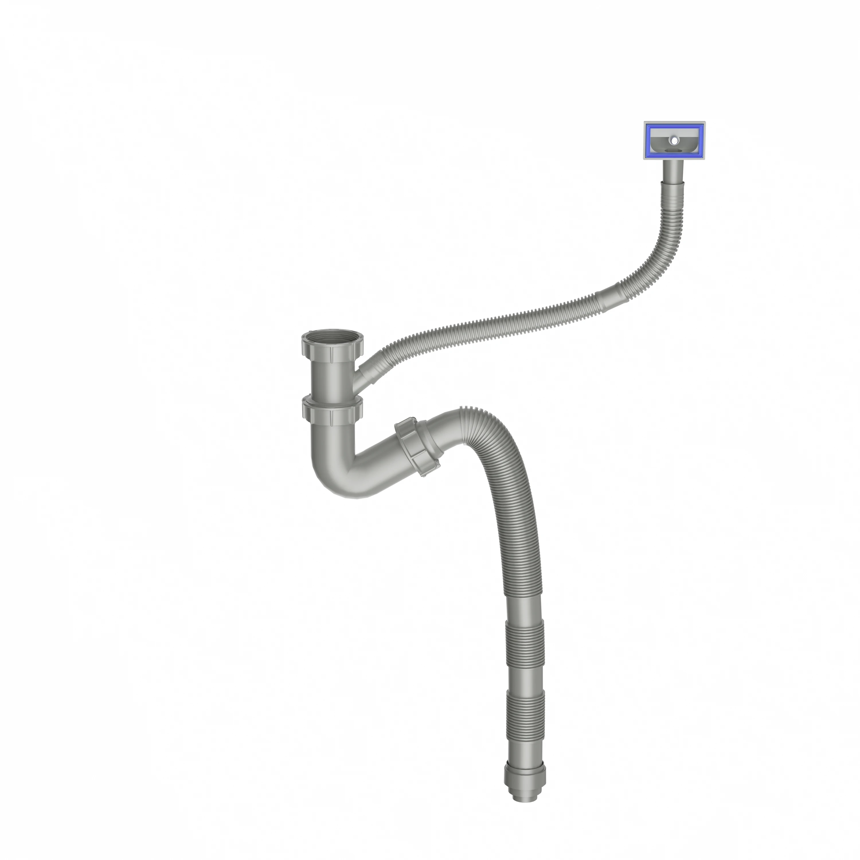 odm flexible single bowl sink drain pipe kitchen sink waste pipe anti odor and anti insect-2
