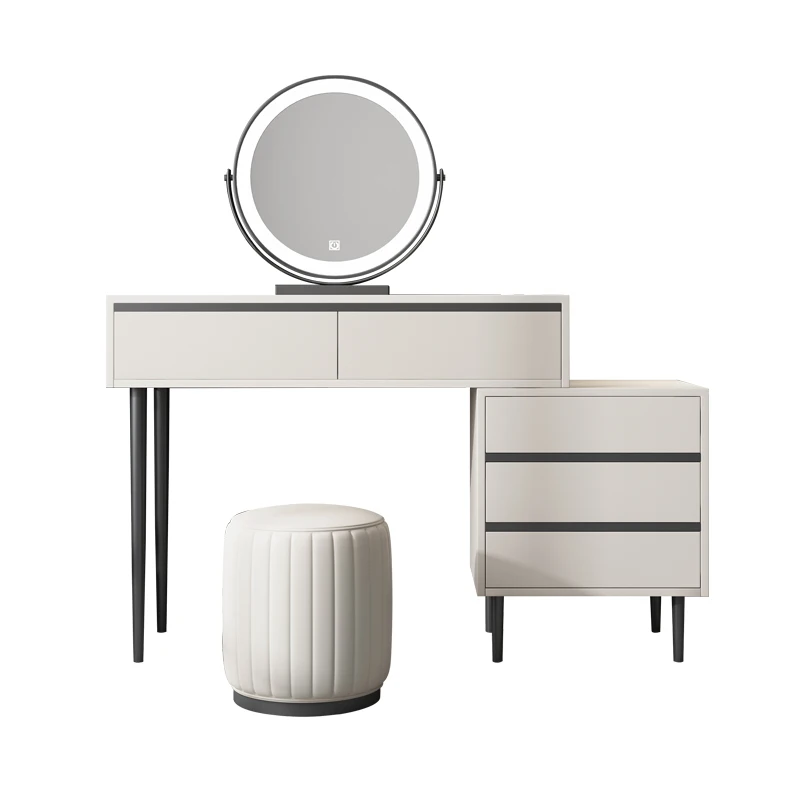 Dressing Table Drawer Integrated Bedroom Net Nordic Modern Minimalist Princess Makeup Table