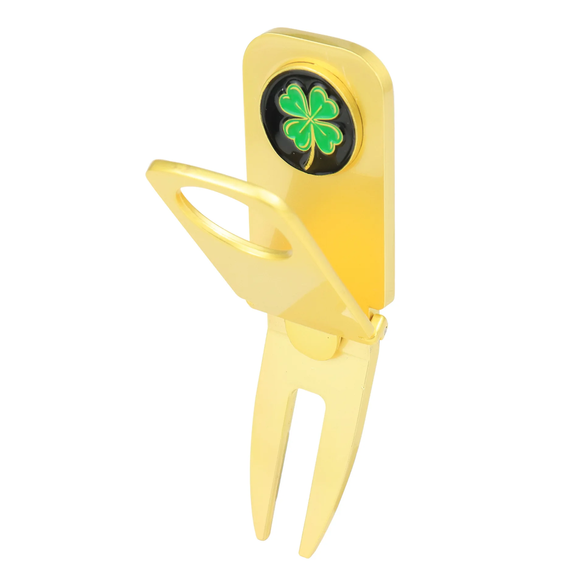 Custom Cheap Pitch Fork and Ball Marker Metal Cigar Pitchfork Gift Set Blank Magnetic Cigar Holder Golf Divot Repair Tool