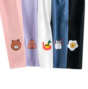 New Design Cute Breathable 100% Cotton Children Boutique Girls Long Pant Trousers