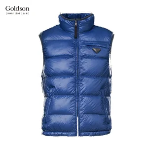 Latest Design Men's Winter Fashion Vest Blue White Duck Casual Style Short Length Breathable Waterproof Windproof for Outer Wear