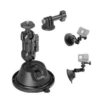 For SMALLRIG SC-1K 4193 Double-Layer Suction Cup Mount for GoPro Hero 11/10/9 for DJI Osmo Action/Procket Insta360 X3 360°