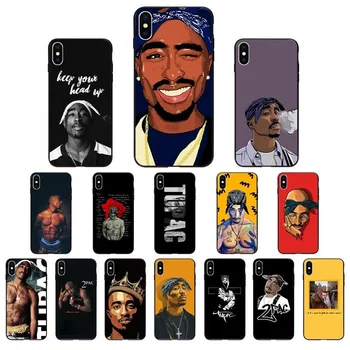 Rapper 2pac Tupac TPU Soft High Quality Phone Case for Apple iPhone 8 7 6 6S Plus X XS MAX 5 5S SE XR 11 11 12 pro max Cover
