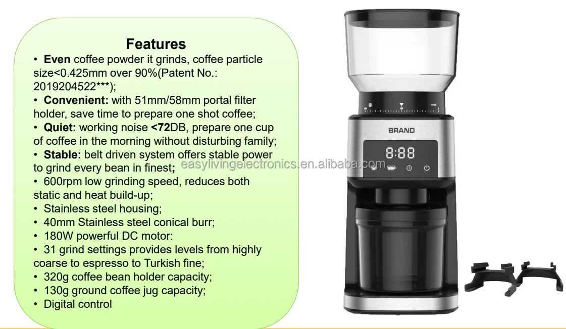 Silent Coffee Bean Grinder Electric - China Stainless Steel Coffee