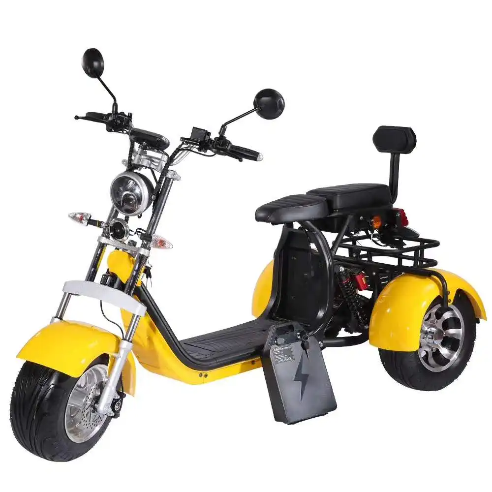 Tricycle électrique SoverSky 2000w Tricycle à gros pneus 3 Roues batterie au lithium Citycoco tricycle adulte pour senior