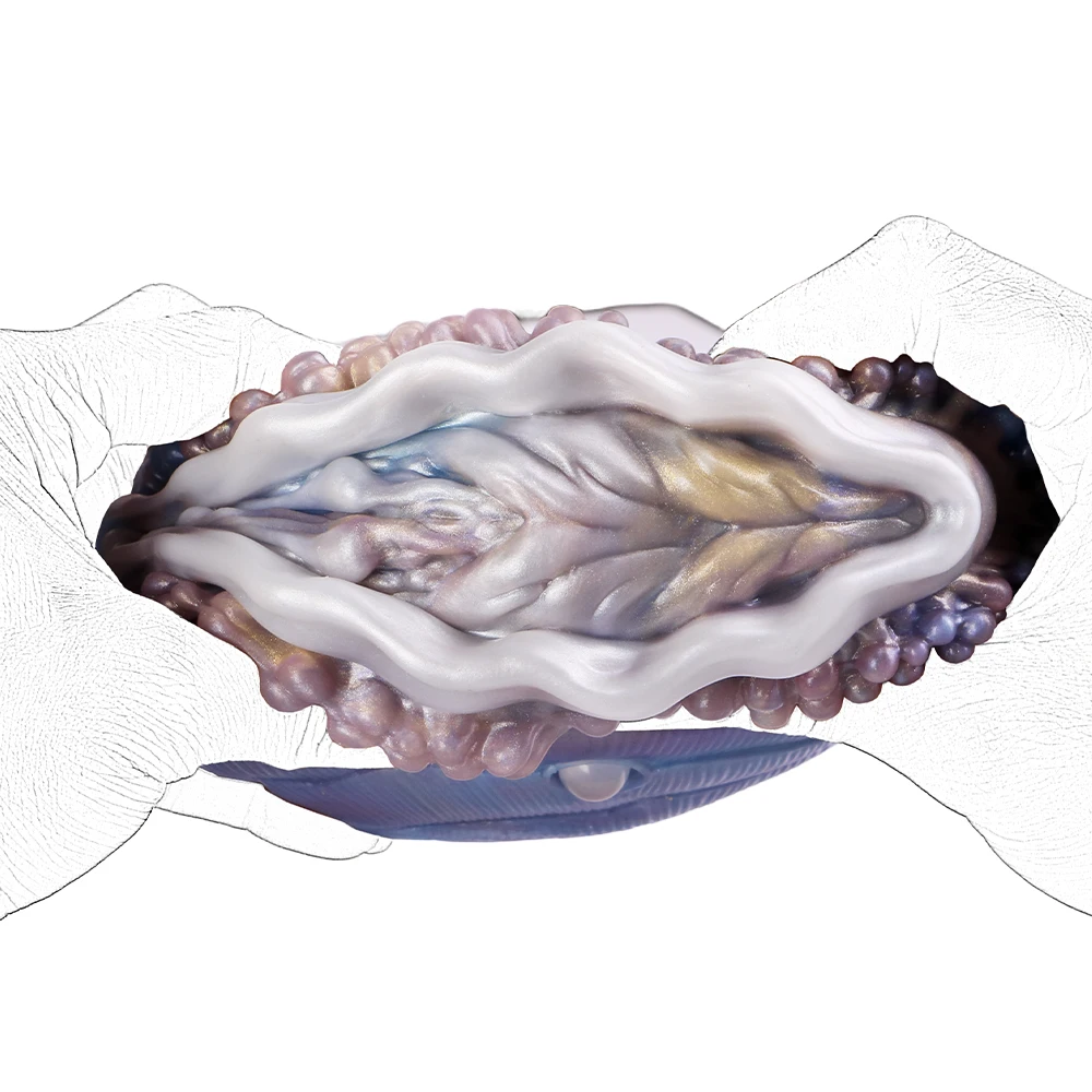GEEBA Abalone Shell Pocket Pussy Onahole Fantasy Silicone Male Masturbator Lifelike Textured Men's Penis Stroker Adult Sex Toys