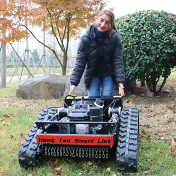 Upgraded Remote Control Lawn Mowing Robot with Blades Low Price Free Shipping  Gasoline Remote Lawn Mower Factory
