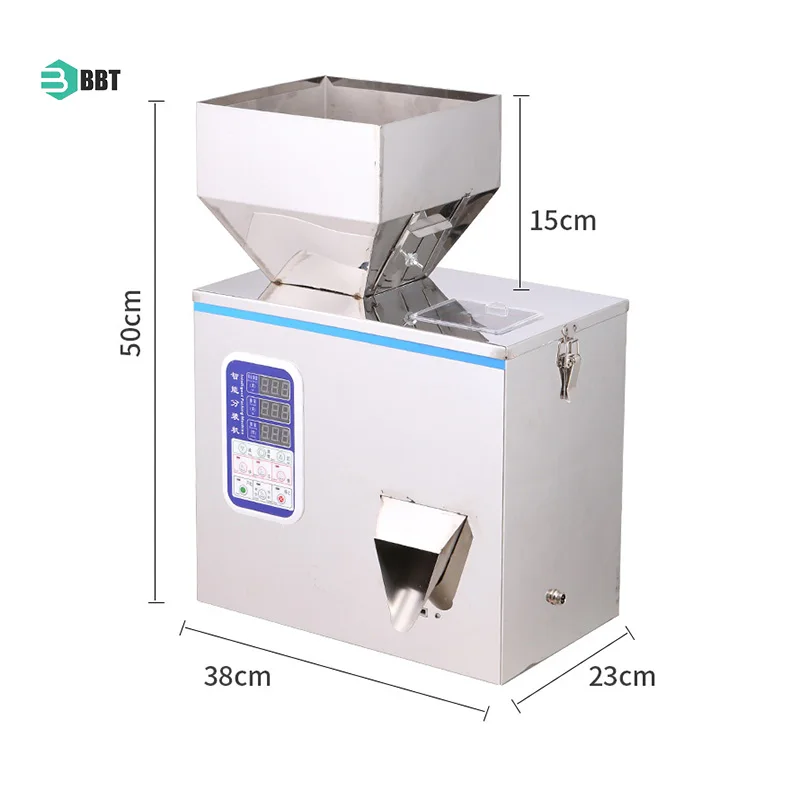 Semi Automatic Desktop Coffee Beans Flour Rice Particle Filling Machine Tea Powder Dispenser