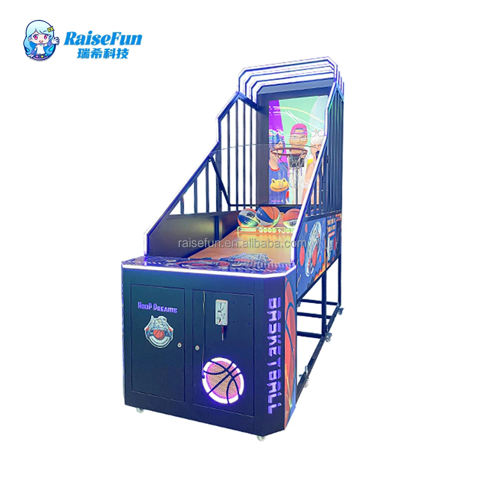 Indoor Electronic Street Basketball Coin Operated Shooting Game Hoop Shot Ball Game Machine Basketball Training Machine