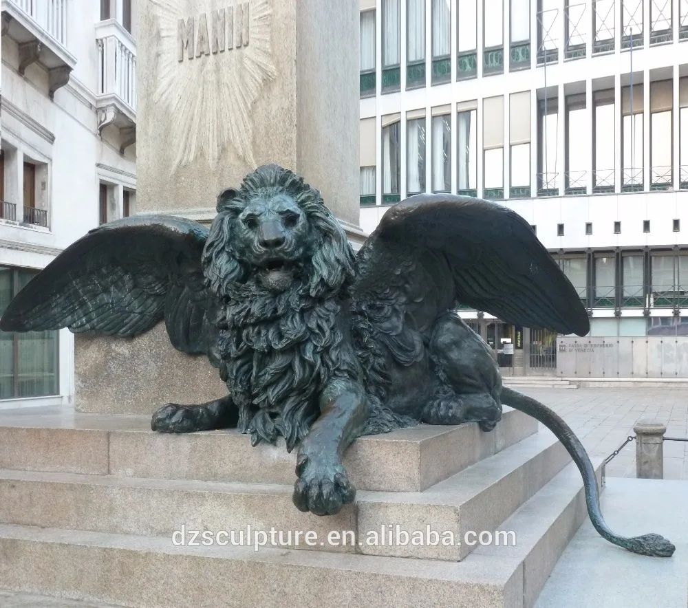 lion with wings statue